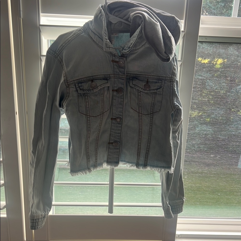 Cat & Jack Light Blue Denim Jacket with Hood